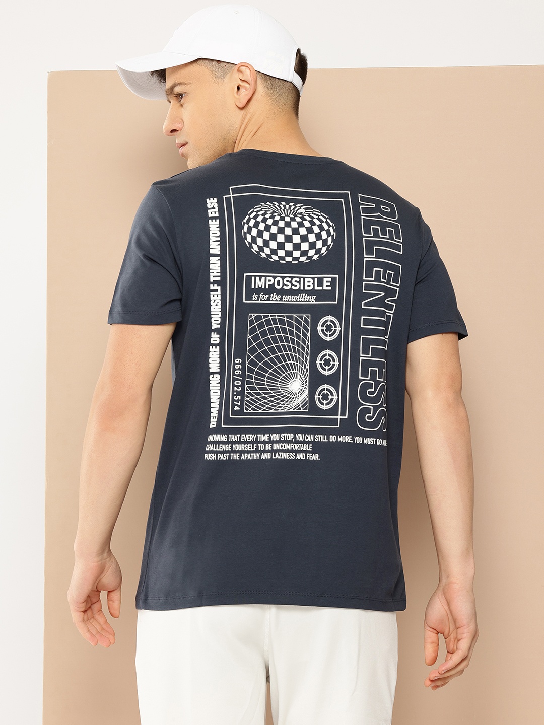 

Alcis Men Typography Printed T-shirt, Blue