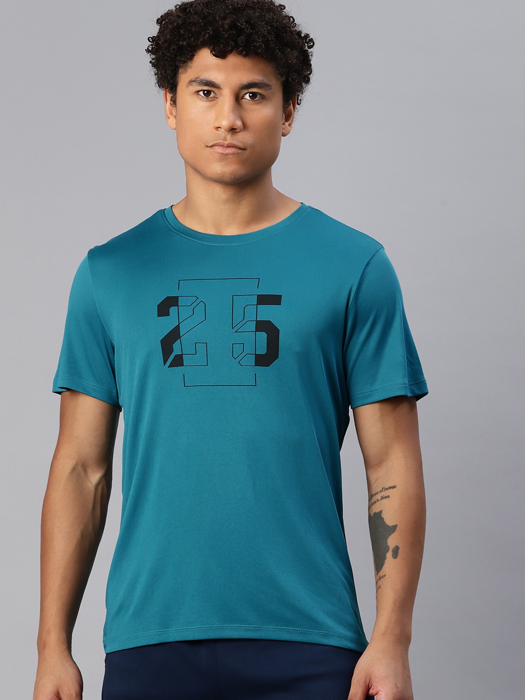 

Alcis Men Typography Printed Anti Static Slim Fit T-shirt, Blue
