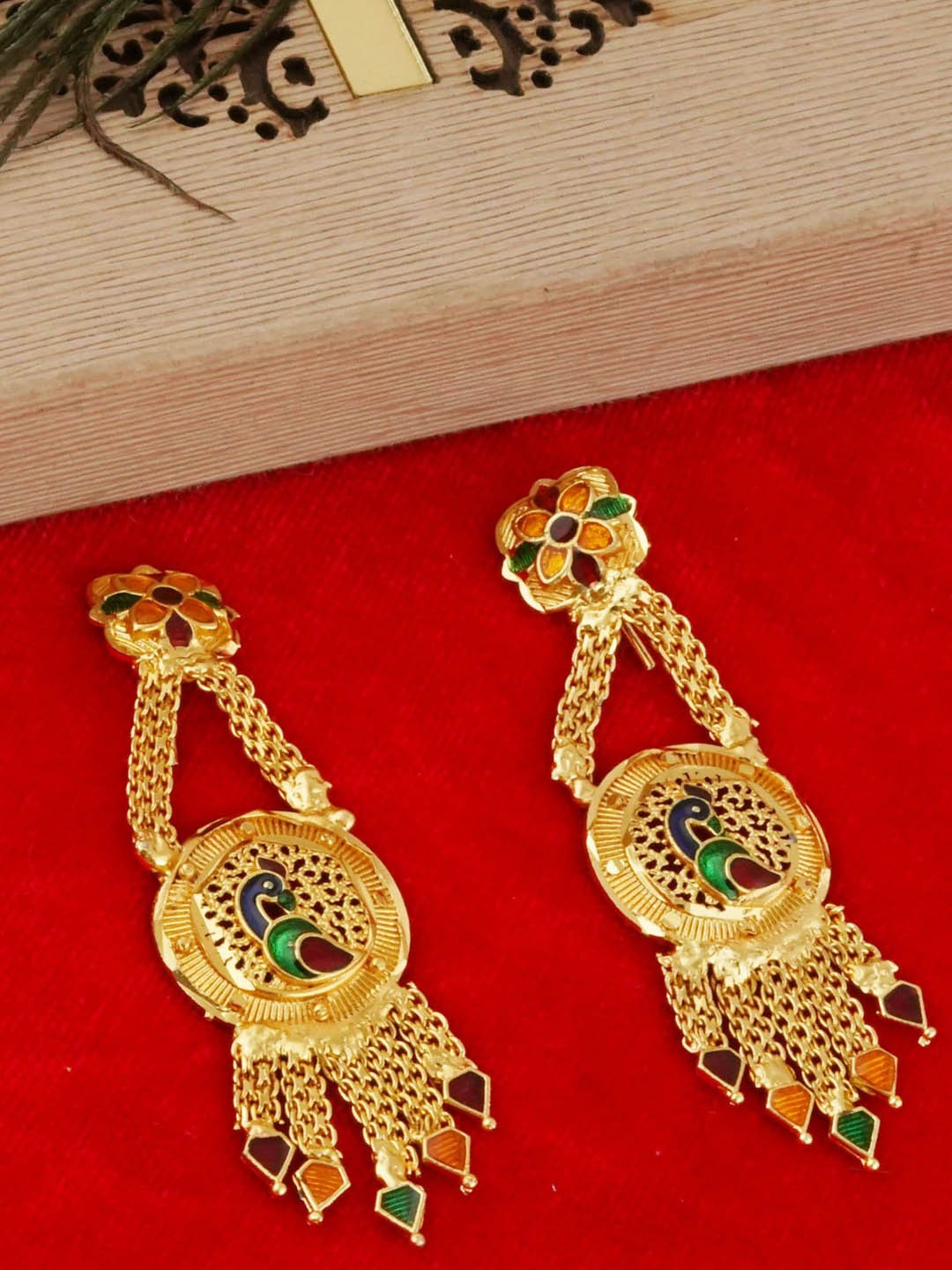 

MANSIYAORANGE Gold-plated Contemporary Drop Earrings