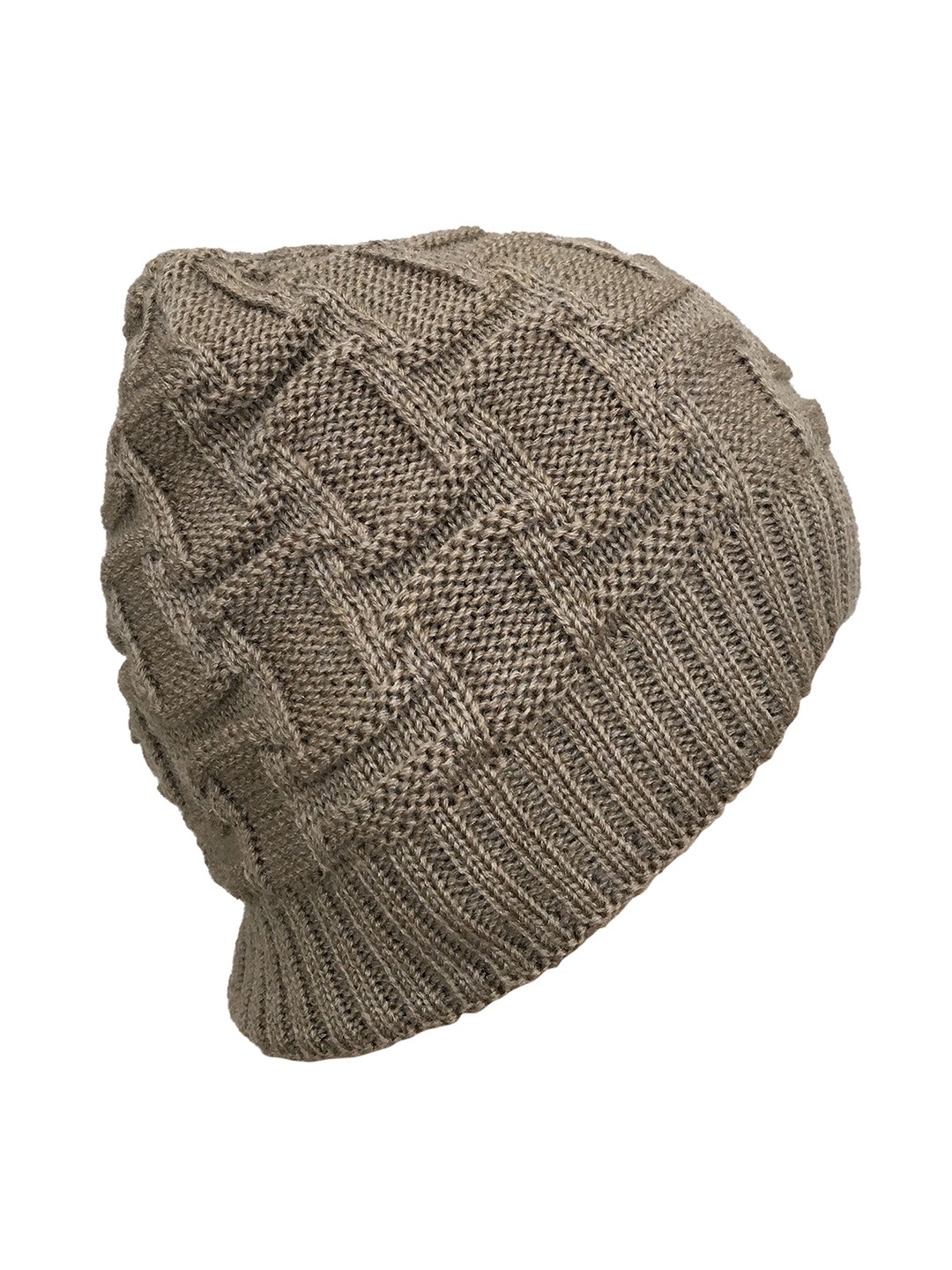 

Gajraj Self Design Woollen Beanie, Beige
