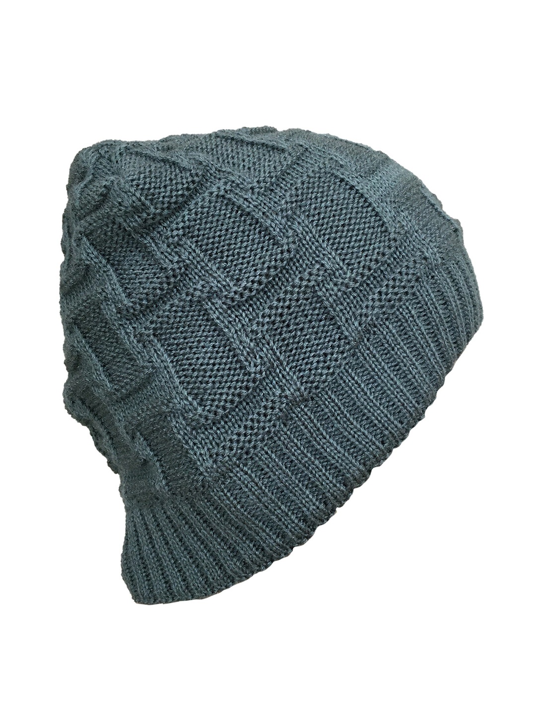 

Gajraj Self Design Woollen Beanie, Grey