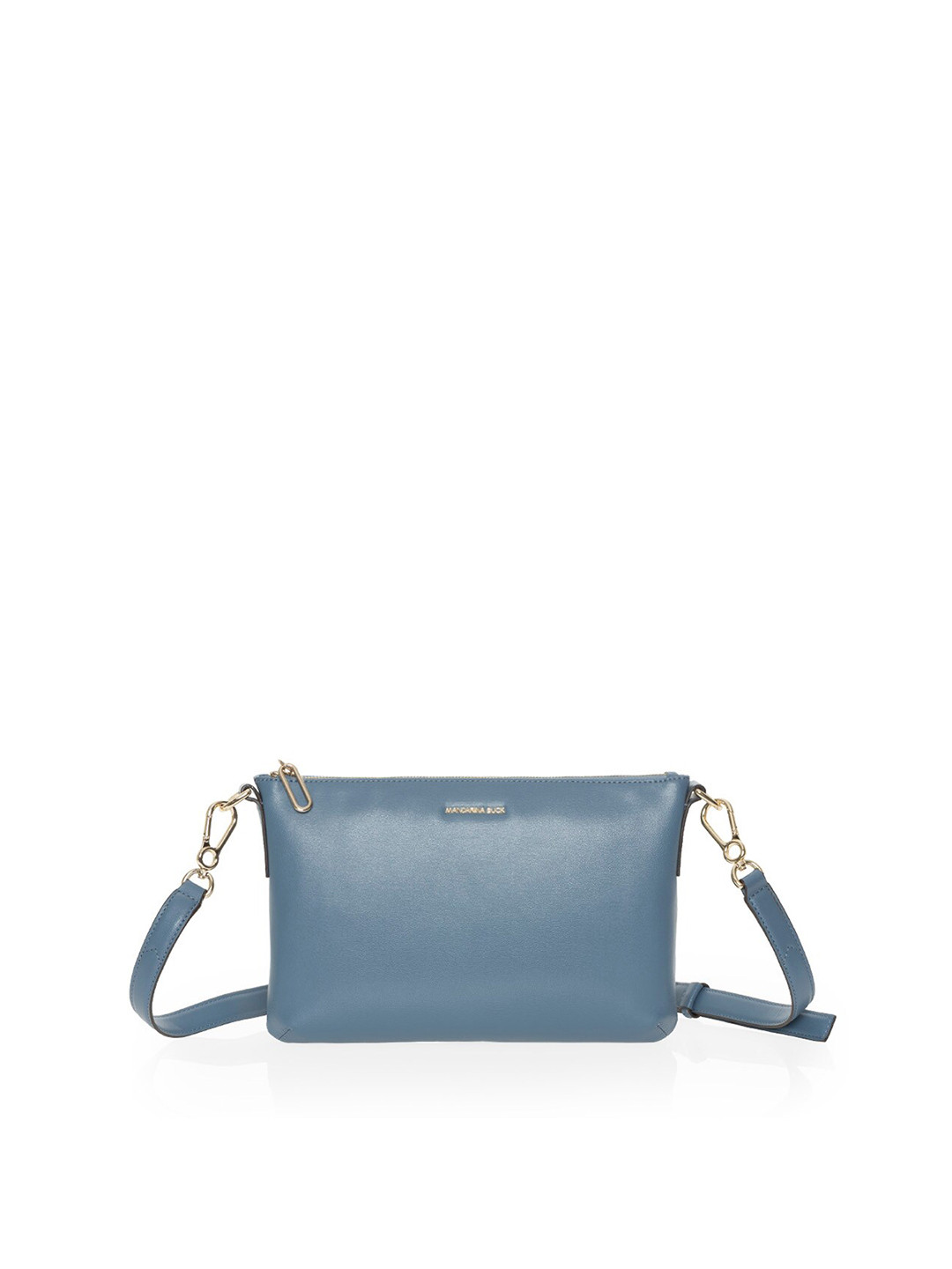 

MANDARINA DUCK Textured Leather Structured Sling Bag, Blue