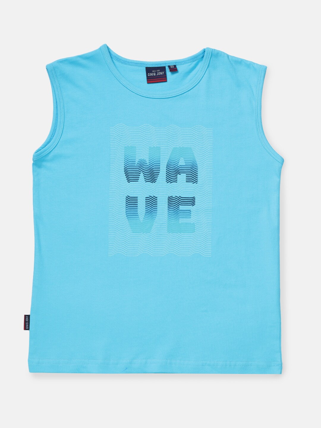 

Gini and Jony Boys Blue Raw Edge T-shirt