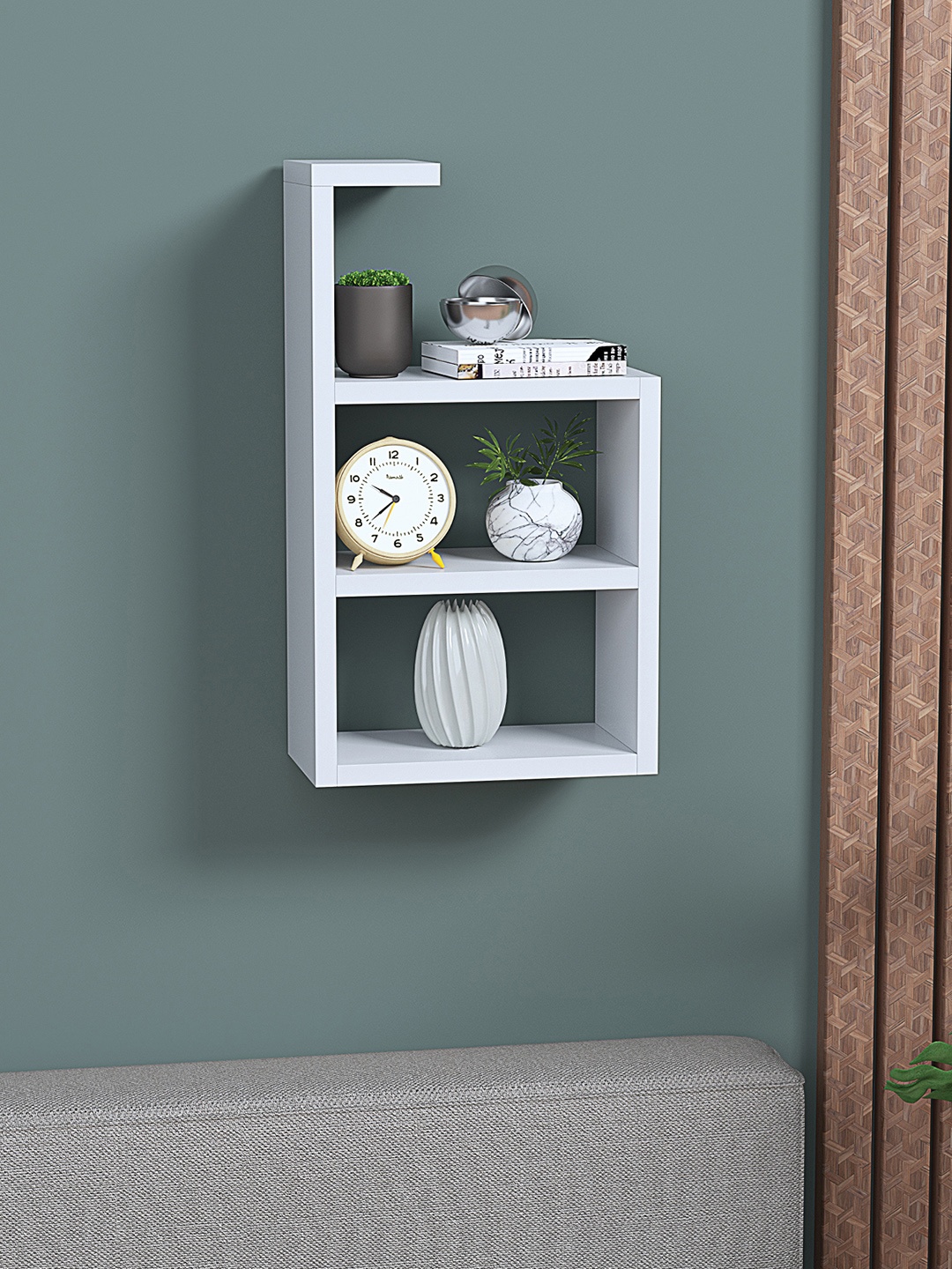 

RANDOM White Wooden Wall shelves