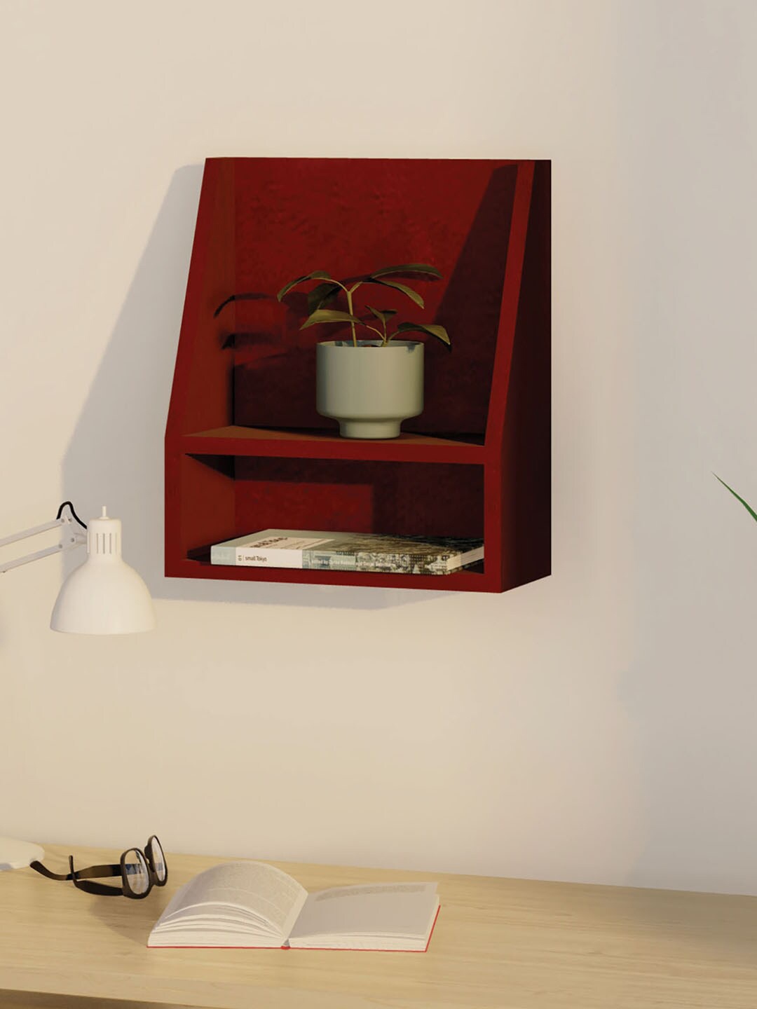 

RANDOM Brown Wood Basic Wall Shelf