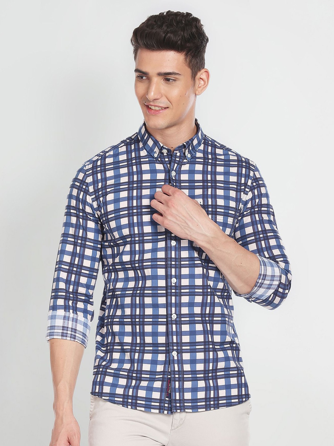 

U.S. Polo Assn. Denim Co. Slim Fit Plaid Shirt, Blue