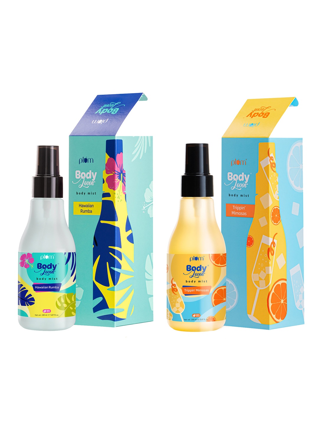 

Plum Set of 2 Body Lovin' Body Mist 150ml each - Hawaiian Rumba & Trippin Mimosas, Blue