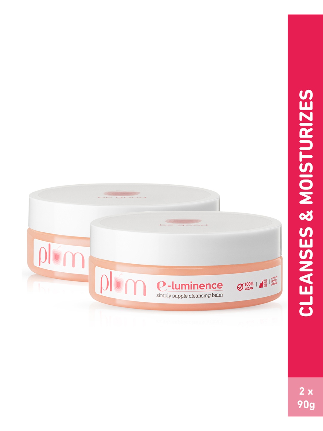 

Plum Set of 2 E-Luminence Simply Supple Cleansing Balm with Vitamin E - 90g each, White