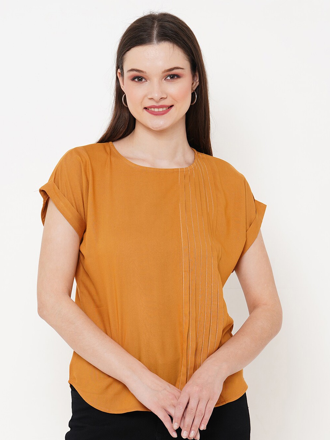 

MISH Mustard Yellow Extended Sleeves Top