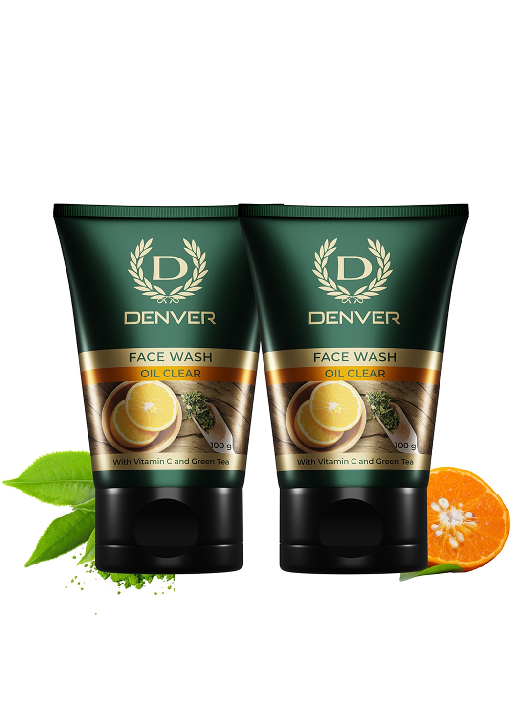 

Denver Men Set of 2 Oil-Clear Face Wash with Vitamin C & Green Tea - 100g each