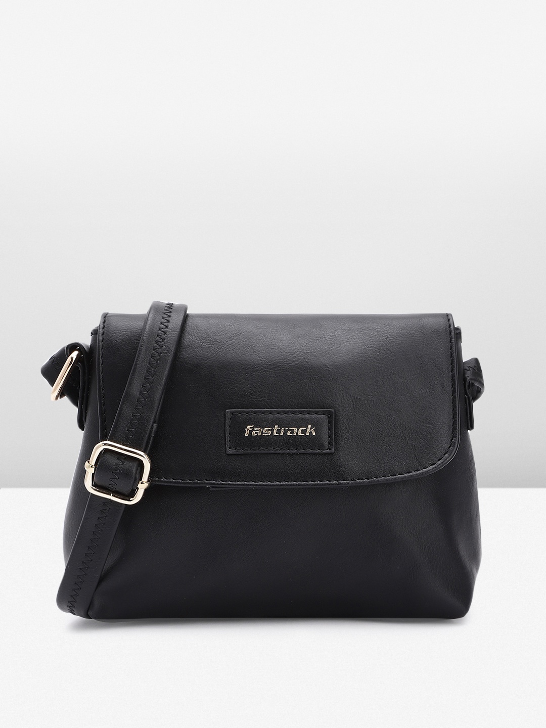 

Fastrack Structured Sling Bag, Black