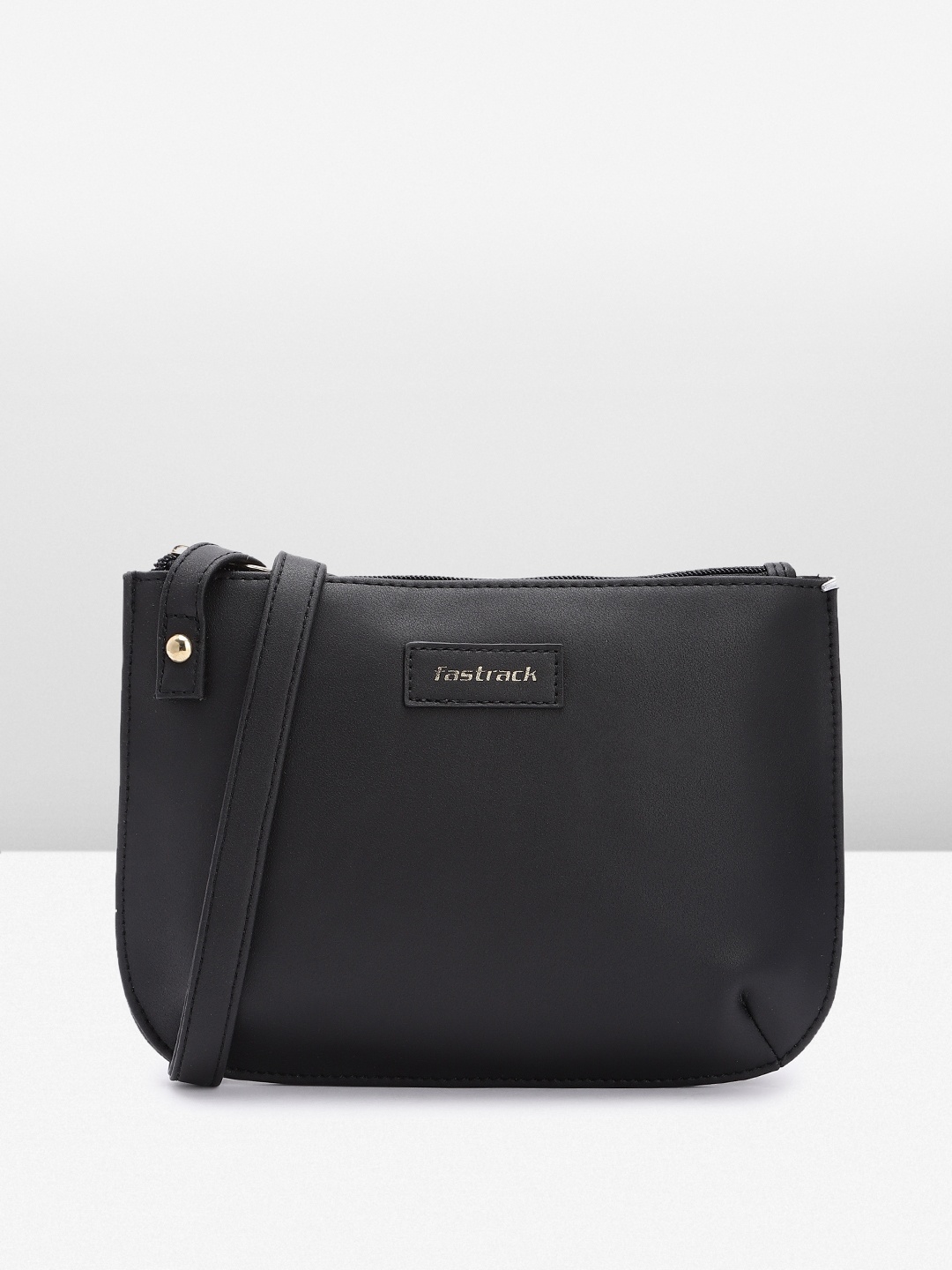 

Fastrack Structured Sling Bag, Black