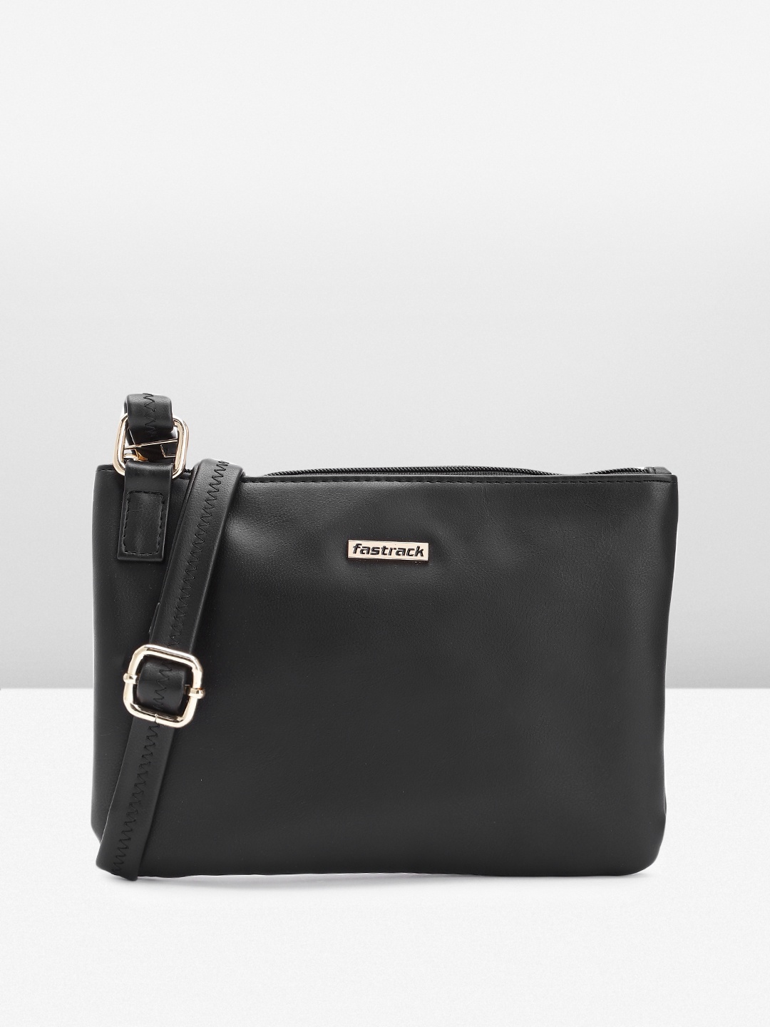 

Fastrack Structured Sling Bag, Black