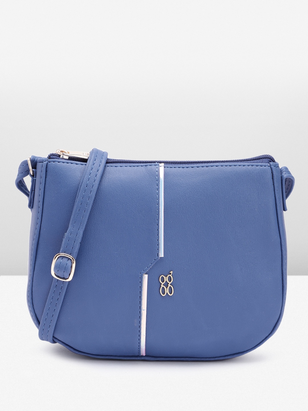 

Baggit Solid Structured Sling Bag, Blue