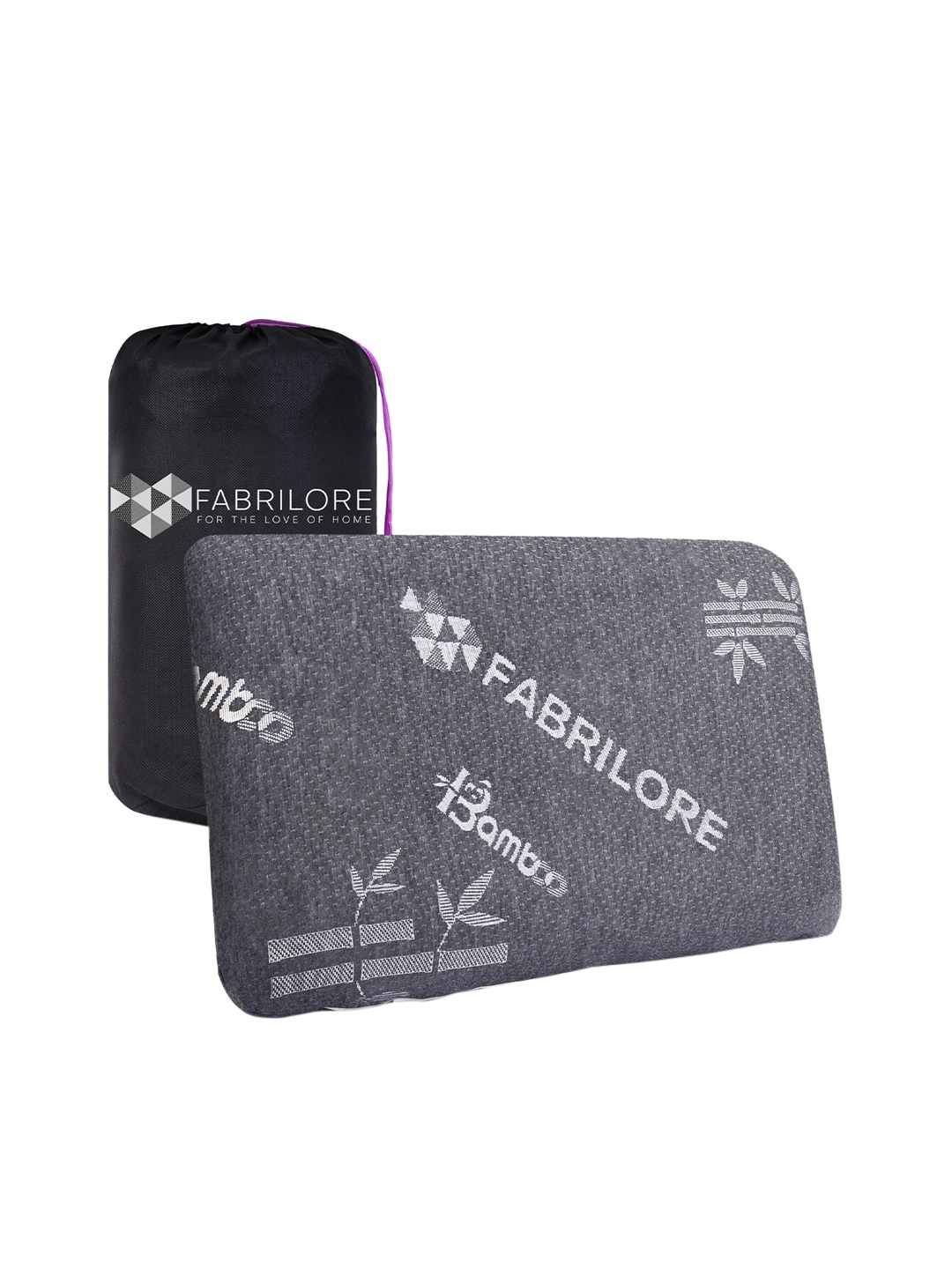 

Fabrilore Grey Self-Design Cotton Pillows