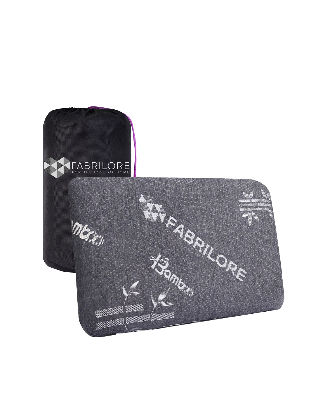 

Fabrilore Grey Self-Design Cotton Pillows