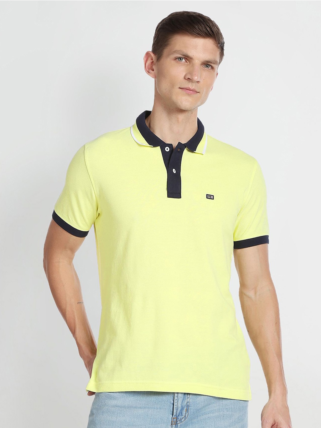 

Arrow Sport Polo Collar Pure Cotton T-Shirt, Yellow