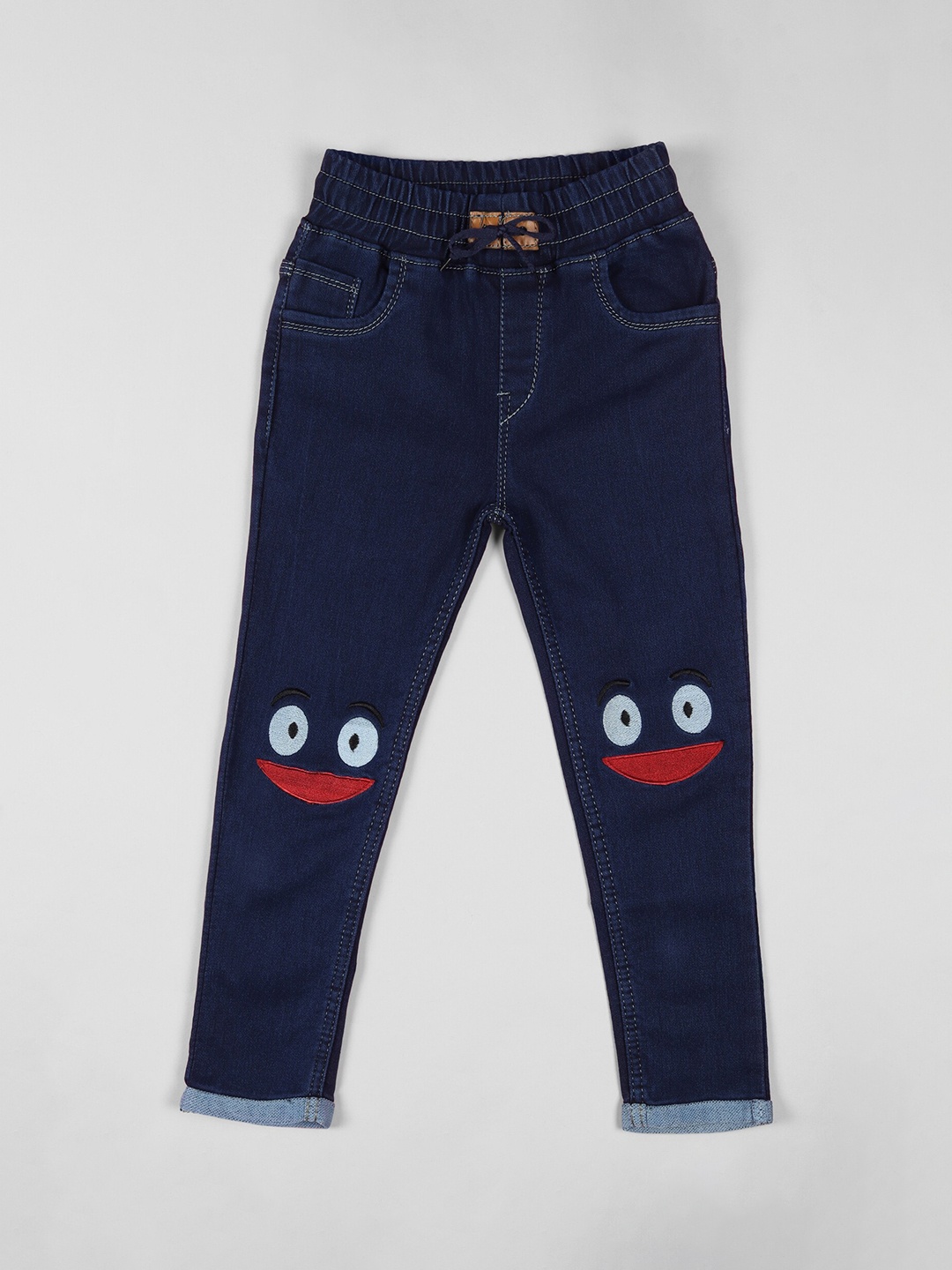 

A-Okay Kids High-Rise Slim Fit Embroidered Jeans, Blue