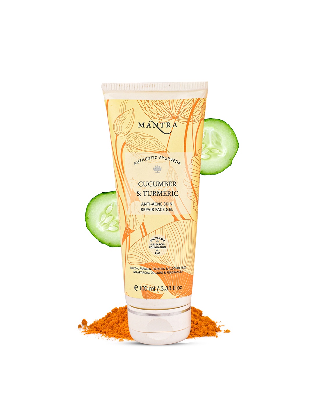 

Mantra Herbal Cucumber & Turmeric Anti-Acne Skin Repair Face Gel - 100 ml, Beige