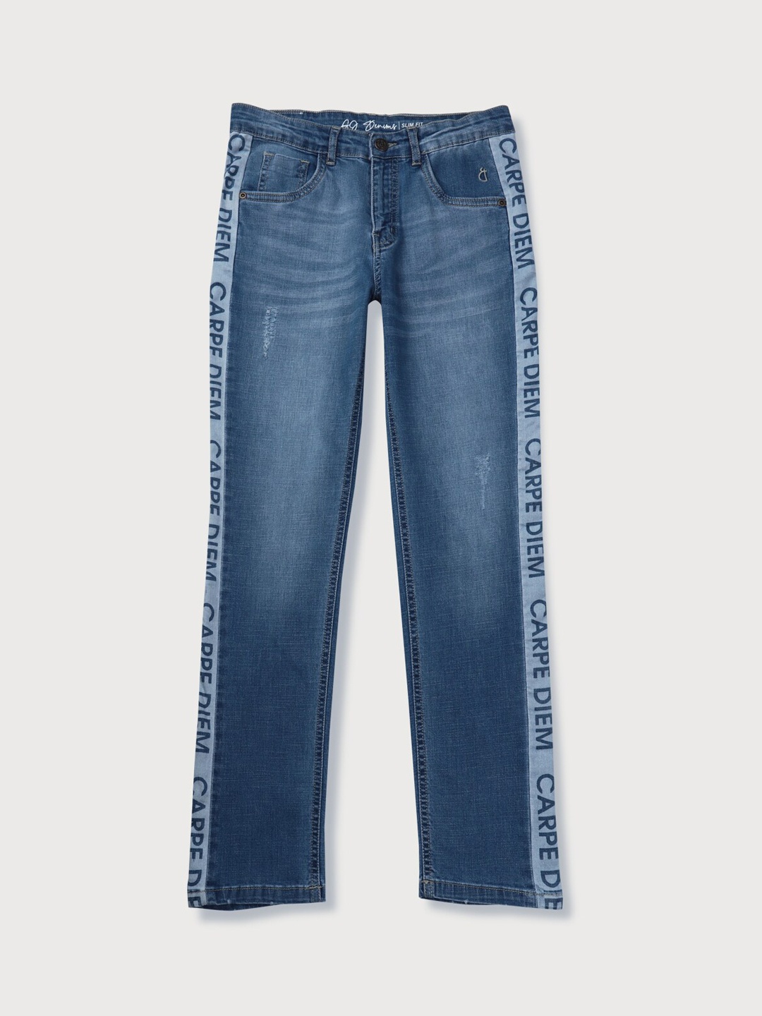

Gini and Jony Boys Side Striped Light Fade Jeans, Blue