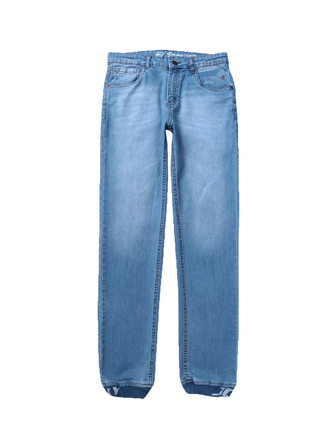 

Gini and Jony Boys Mid Rise Clean Look Light Fade Denim Joggers, Blue