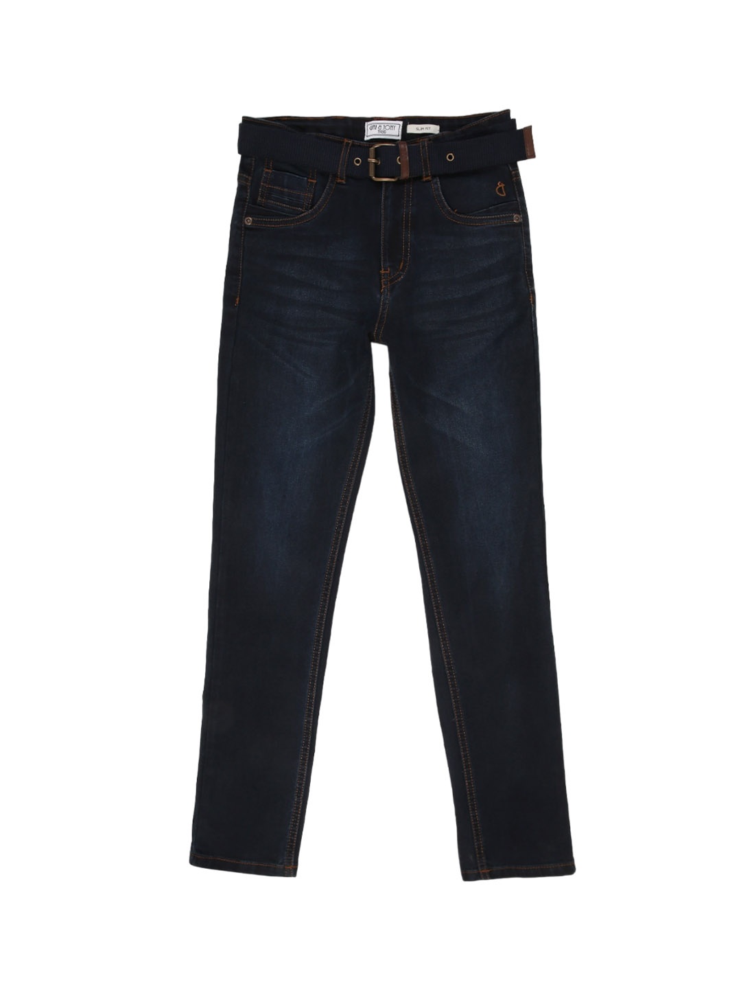 

Gini and Jony Boys Mid Rise Clean Look Light Fade Denim Jeans, Navy blue