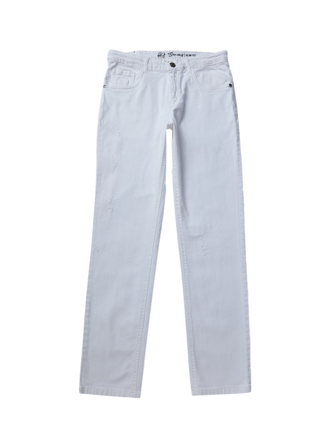 

Gini and Jony Boys Mid Rise Low Distress Jeans, White