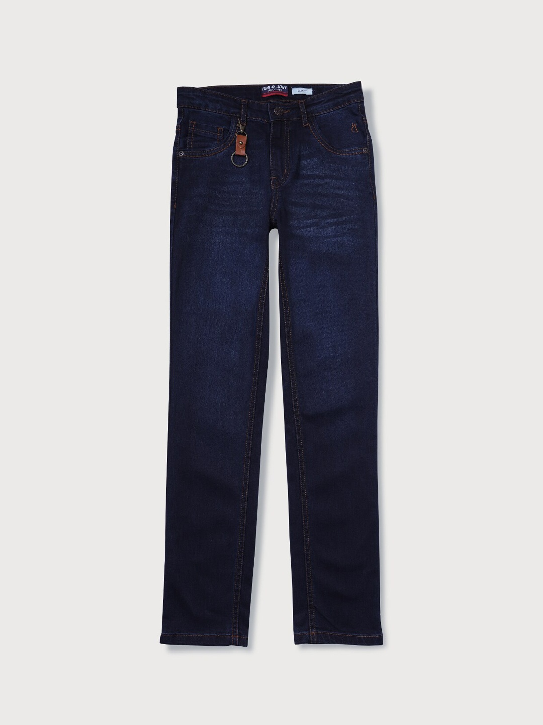 

Gini and Jony Boys Mid-Rise Denim Jeans, Navy blue