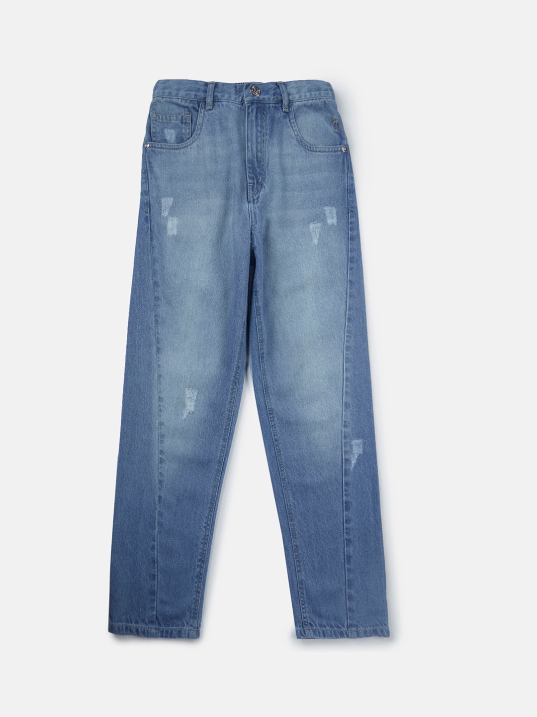 

Gini and Jony Boys Mid-Rise Mildly Distressed Light Fade Jeans, Blue