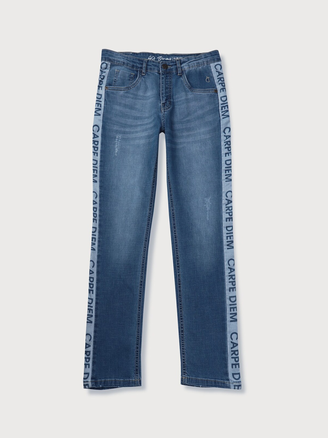 

Gini and Jony Boys Mid-Rise Low Distress Light Fade Jeans, Blue