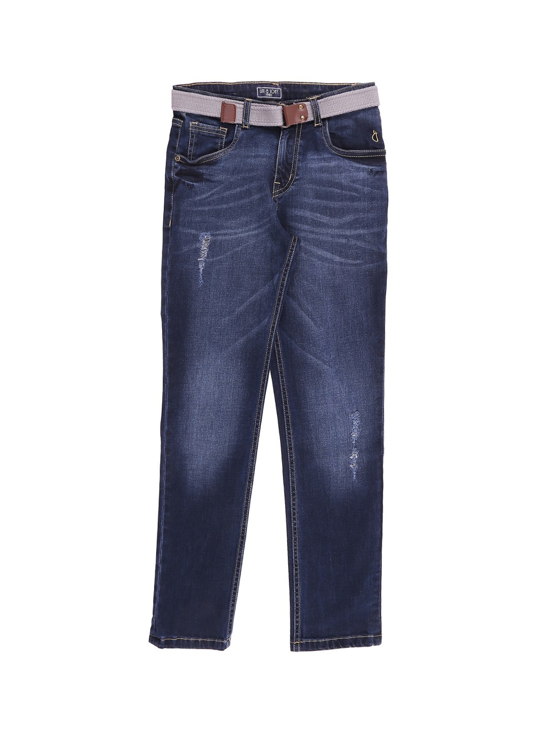 

Gini and Jony Boys Mid-Rise Heavy Fade Mildly Distressed Jeans, Blue