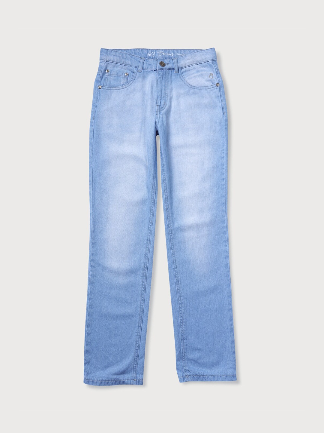 

Gini and Jony Boys Mid Rise Clean Look Light Fade Denim Jeans, Blue