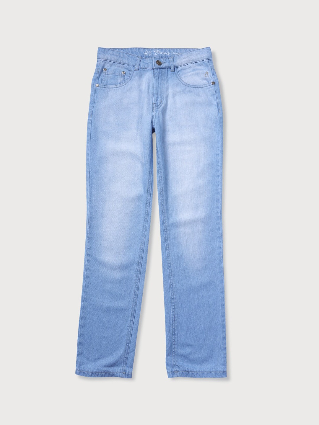 

Gini and Jony Boys Mid Rise Clean Look Light Fade Denim Jeans, Blue