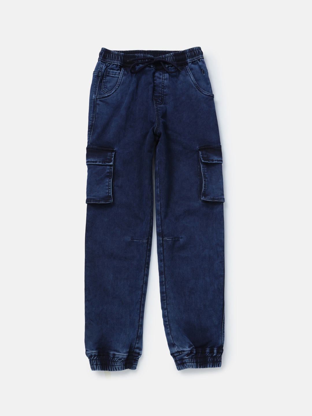 

Gini and Jony Boys Mid-Rise Jogger Fit Heavy Fade Jeans, Navy blue