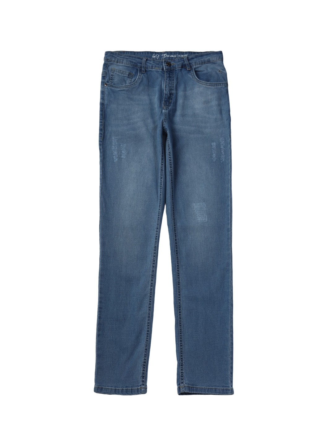 

Gini and Jony Boys Low Distress Light Fade Denim Jeans, Blue