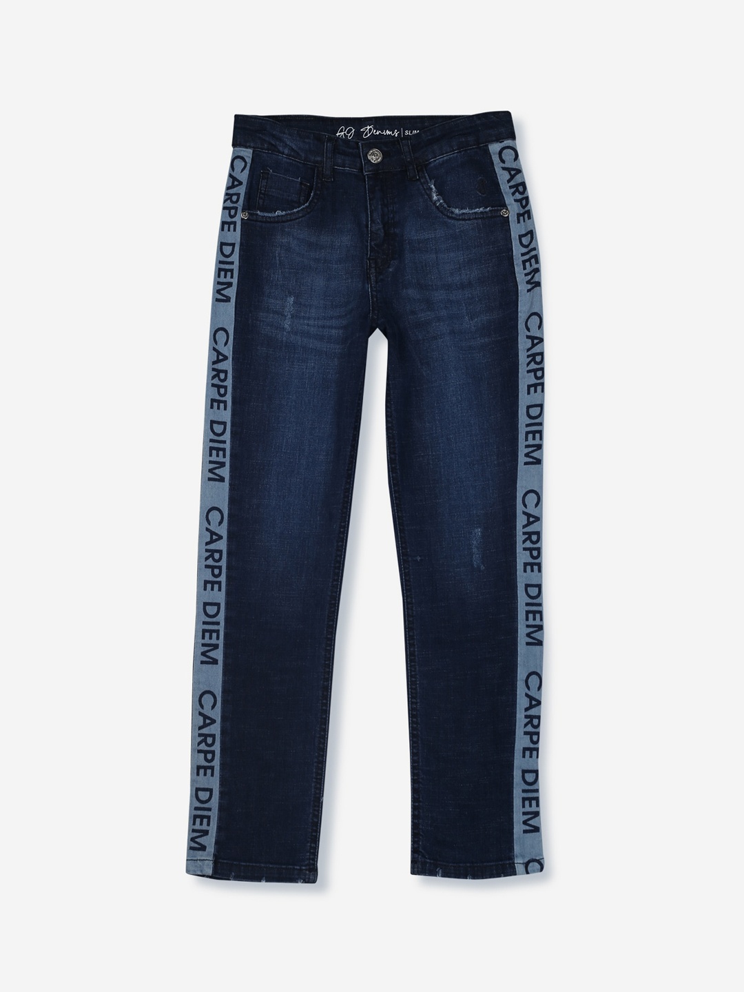 

Gini and Jony Boys Side Striped Light Fade Jeans, Navy blue