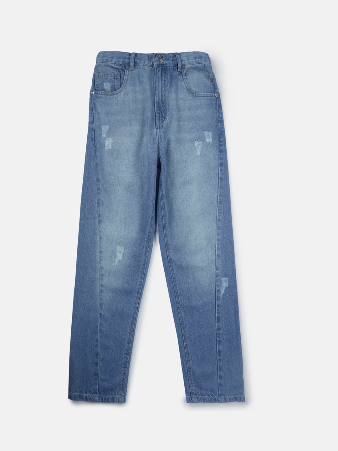 

Gini and Jony Boys Mildly Distressed Light Fade Jeans, Blue