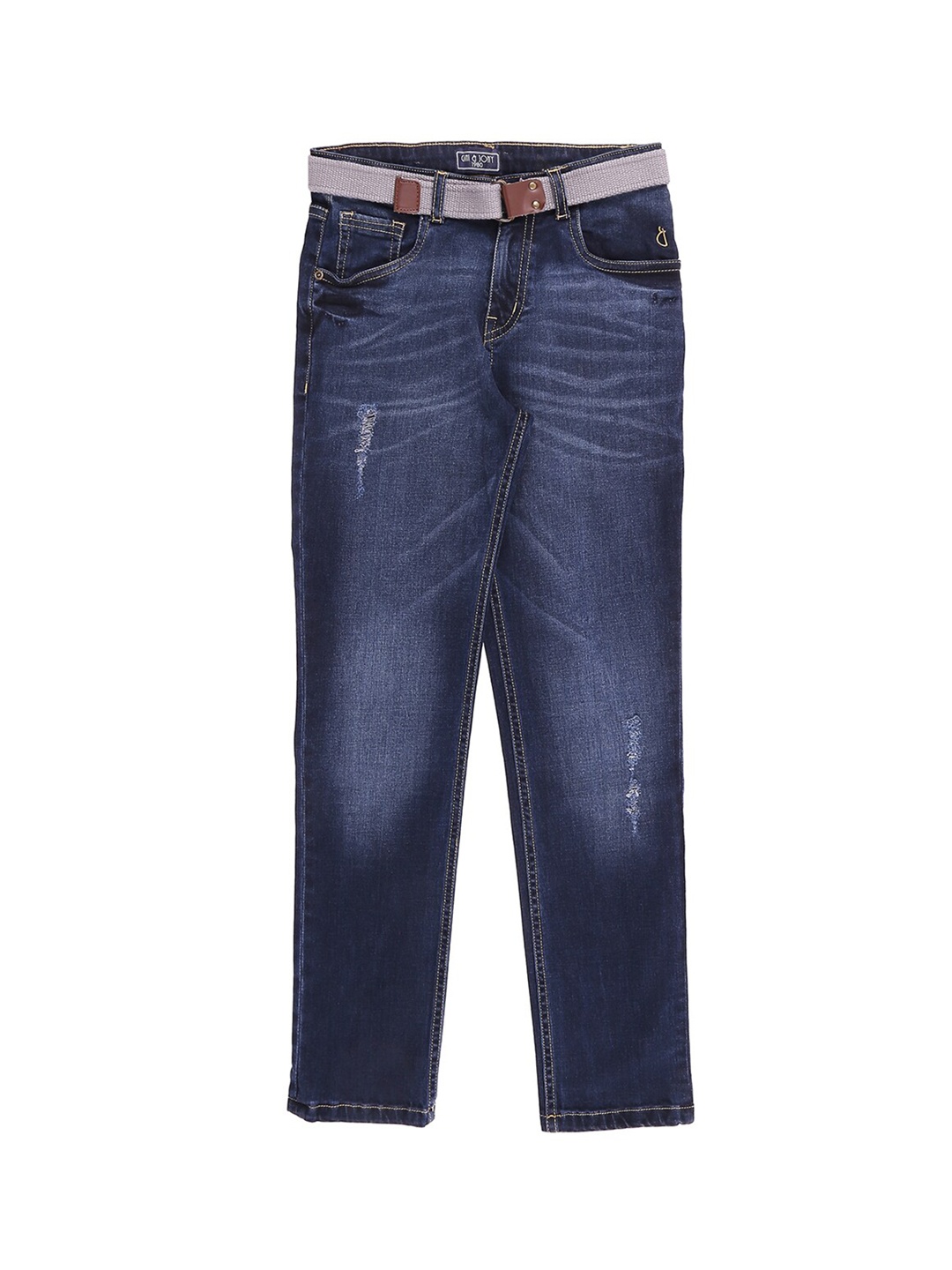 

Gini and Jony Boys Mid-Rise Low Distressed Heavy Fade Jeans, Blue
