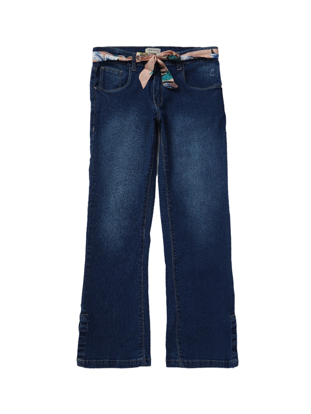 

Gini and Jony Girls Mid-Rise Light Fade Jeans, Navy blue