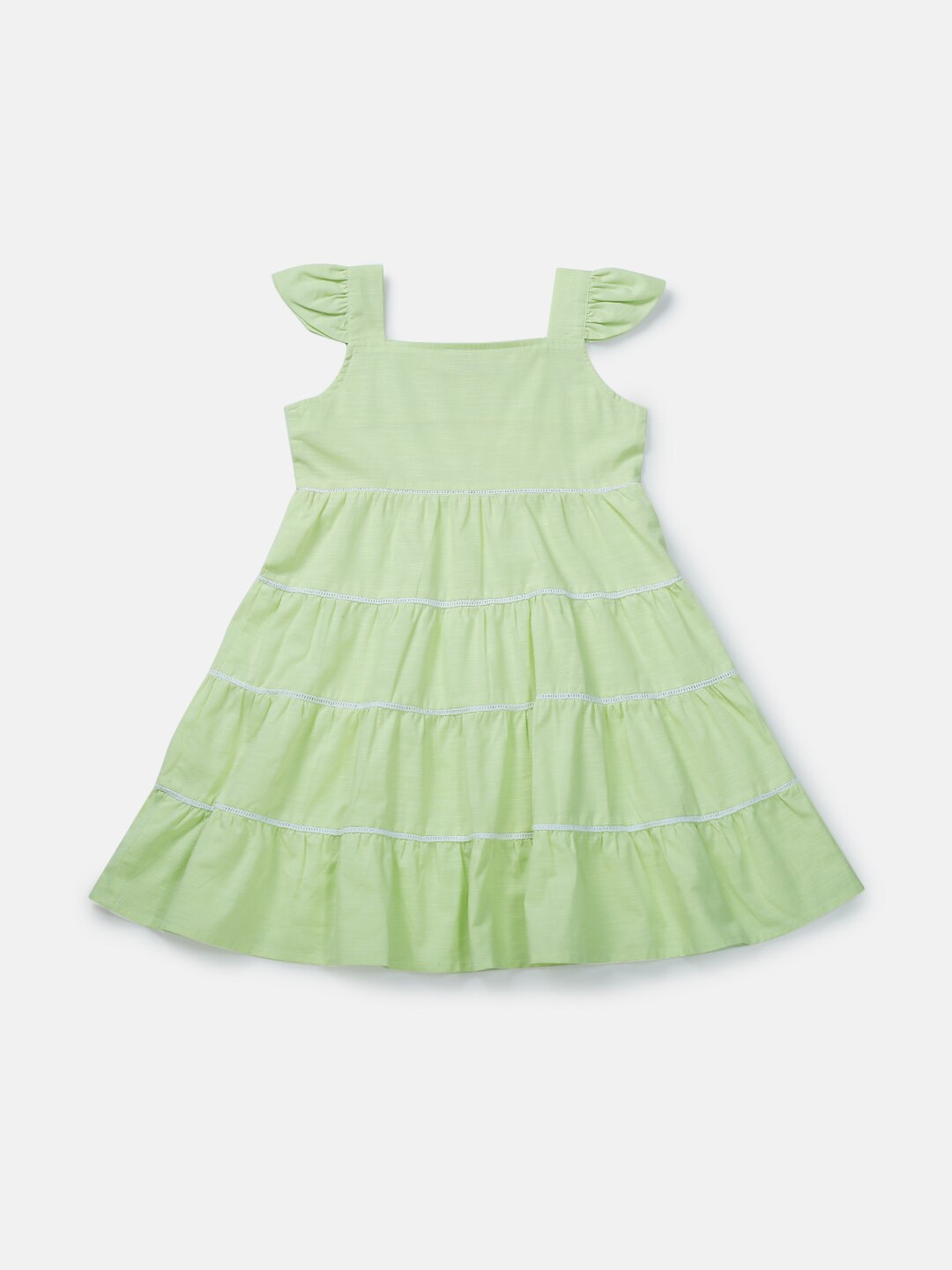 

Gini and Jony Girls Tiered Cotton A-Line Dress, Yellow