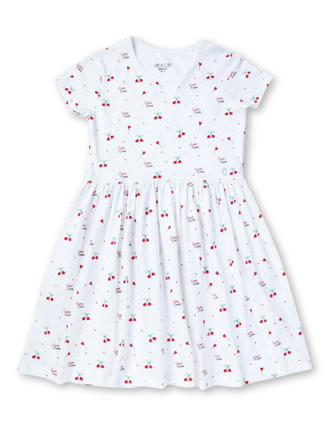 

Gini and Jony Girls Print Fit & Flare Dress, White