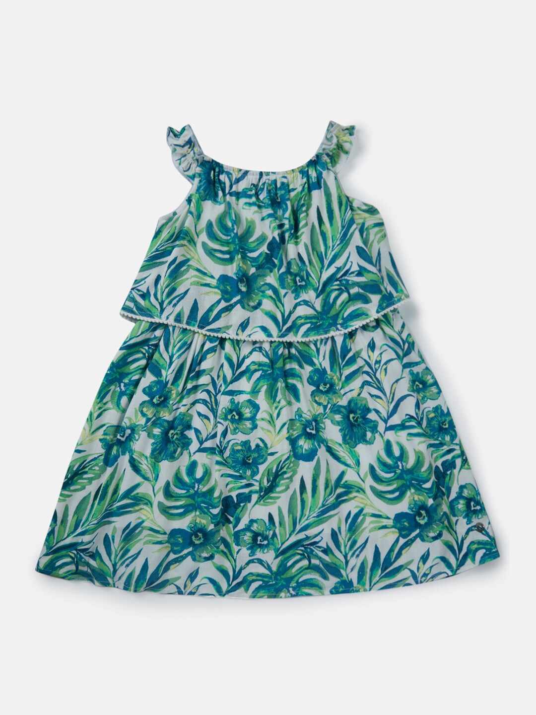

Gini and Jony Girls Tropical Print A-Line Dress, Green