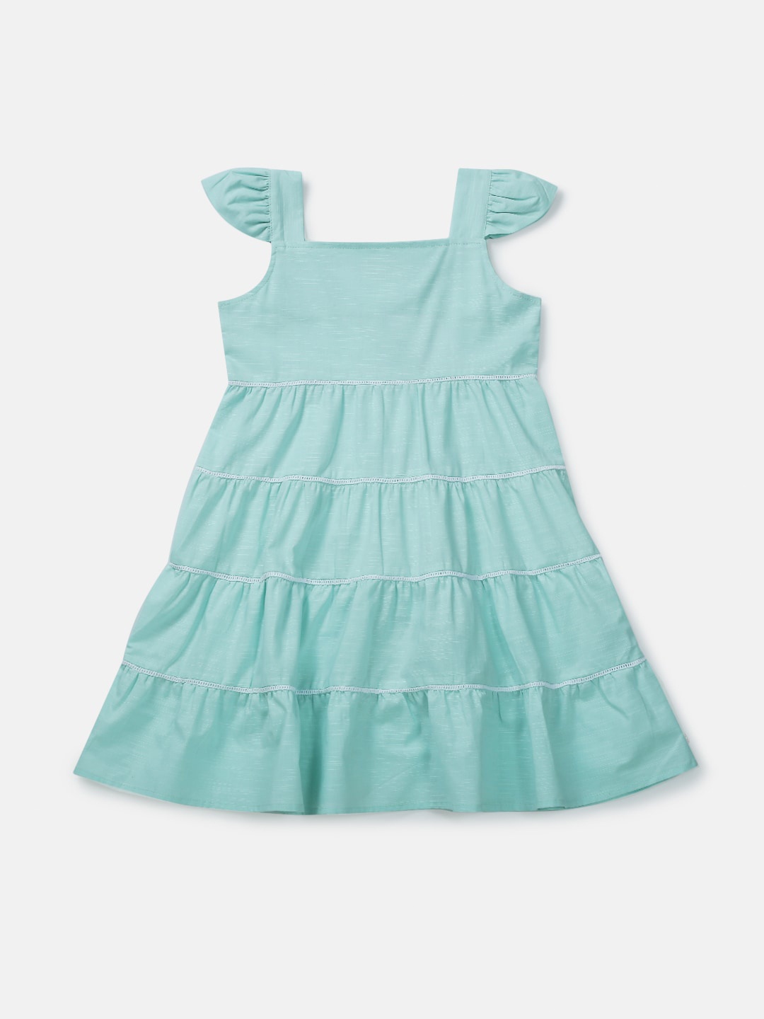 

Gini and Jony Girls Square Neck A-Line Dress, Blue