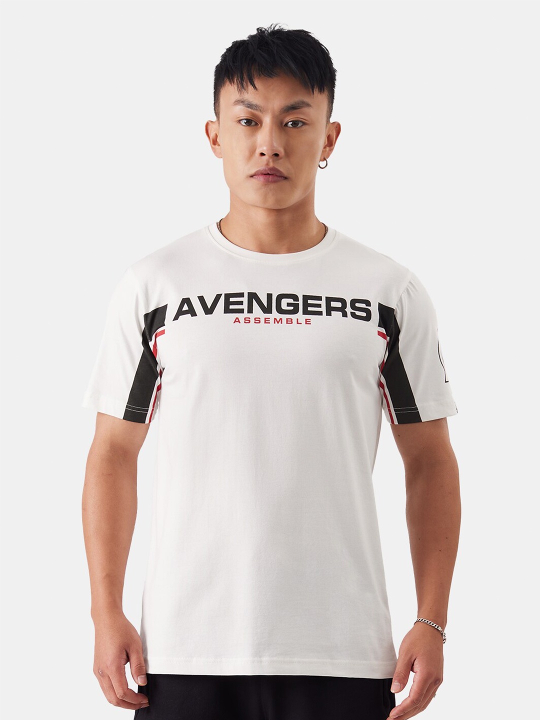 

The Souled Store White Avengers Printed Pure Cotton T-shirt