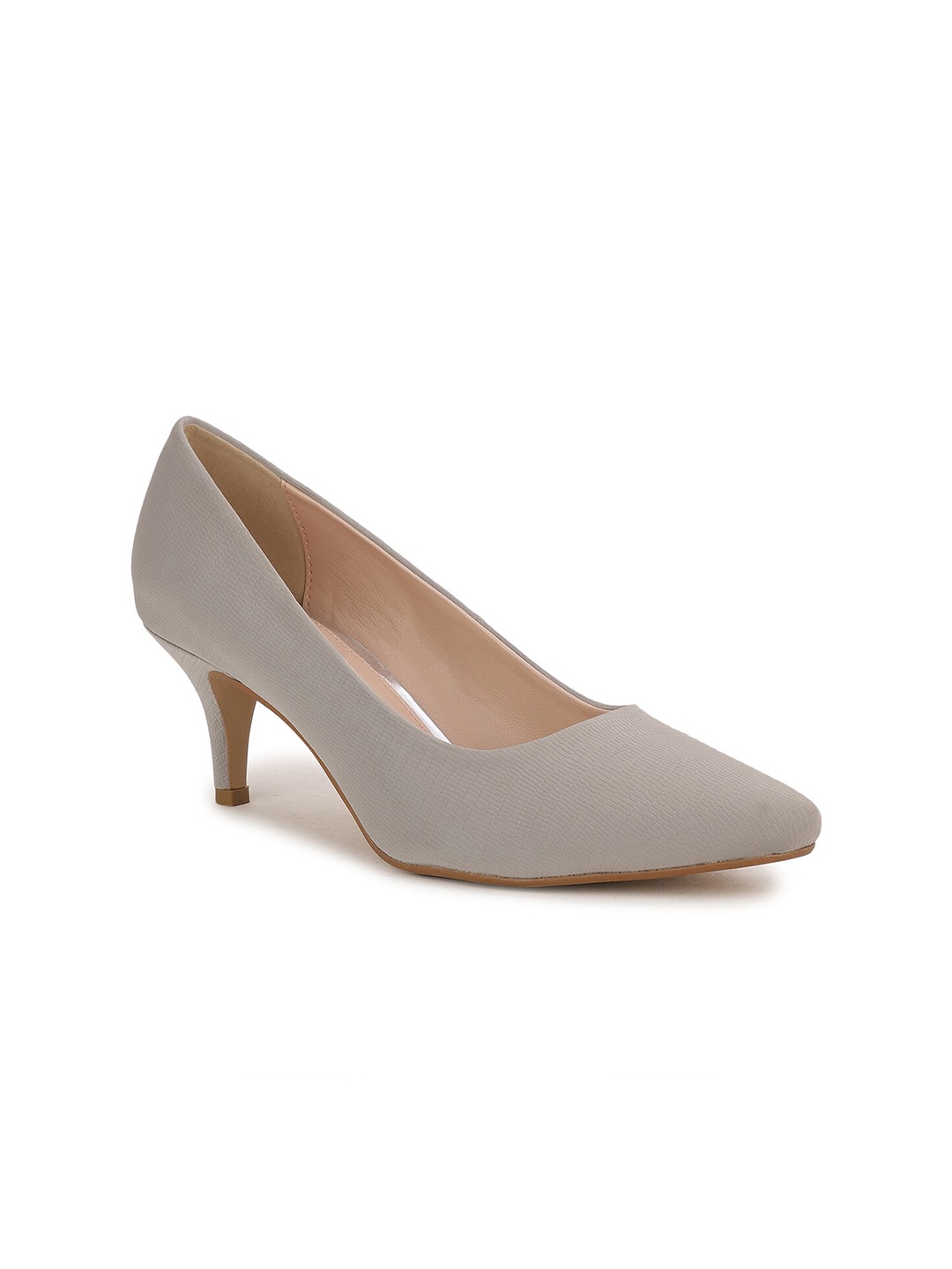 

Bata Pointed Toe Kitten Pumps, Grey