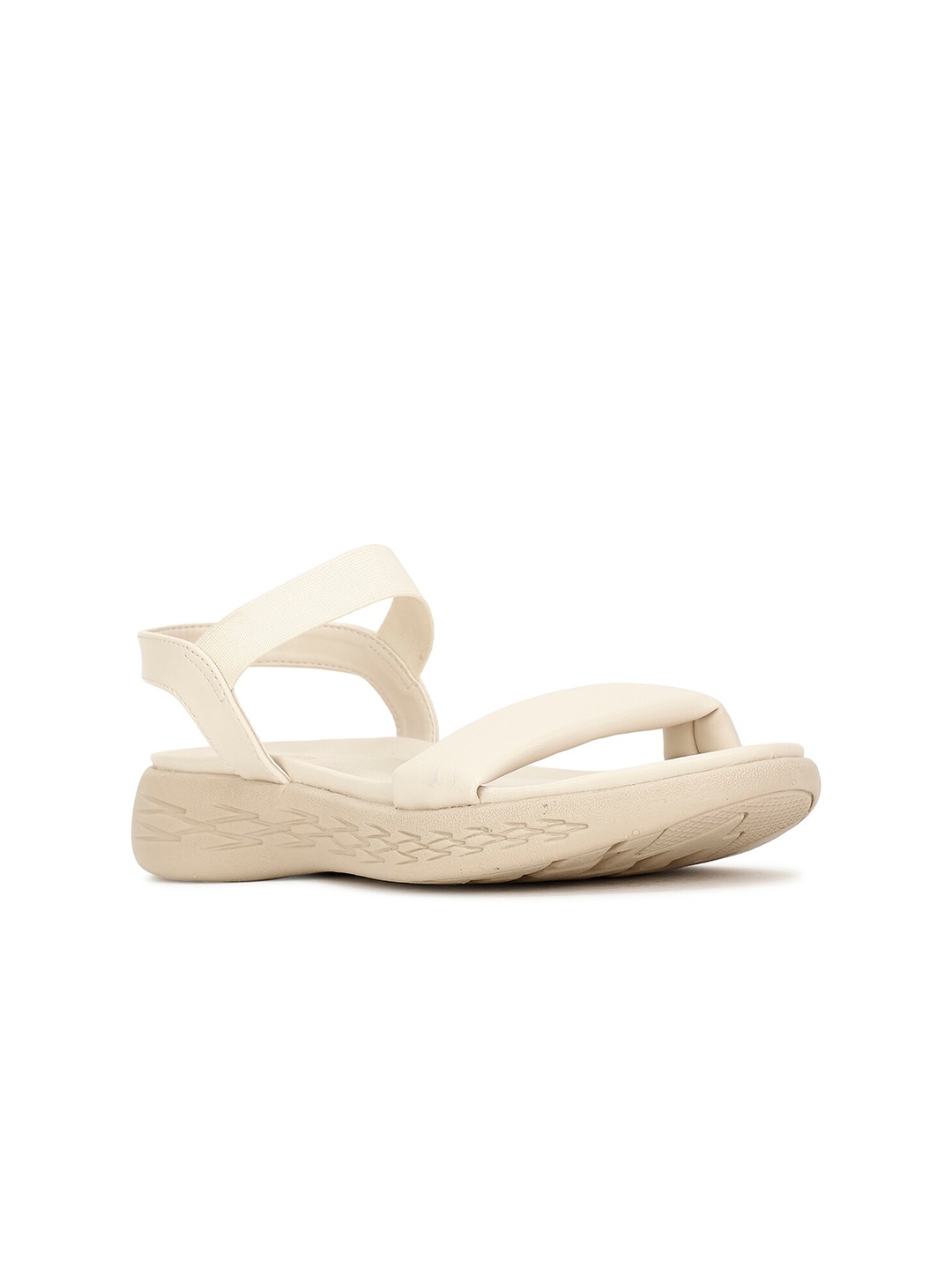 

Bata Rogelio Open Toe Flats With Backstrap, Off white