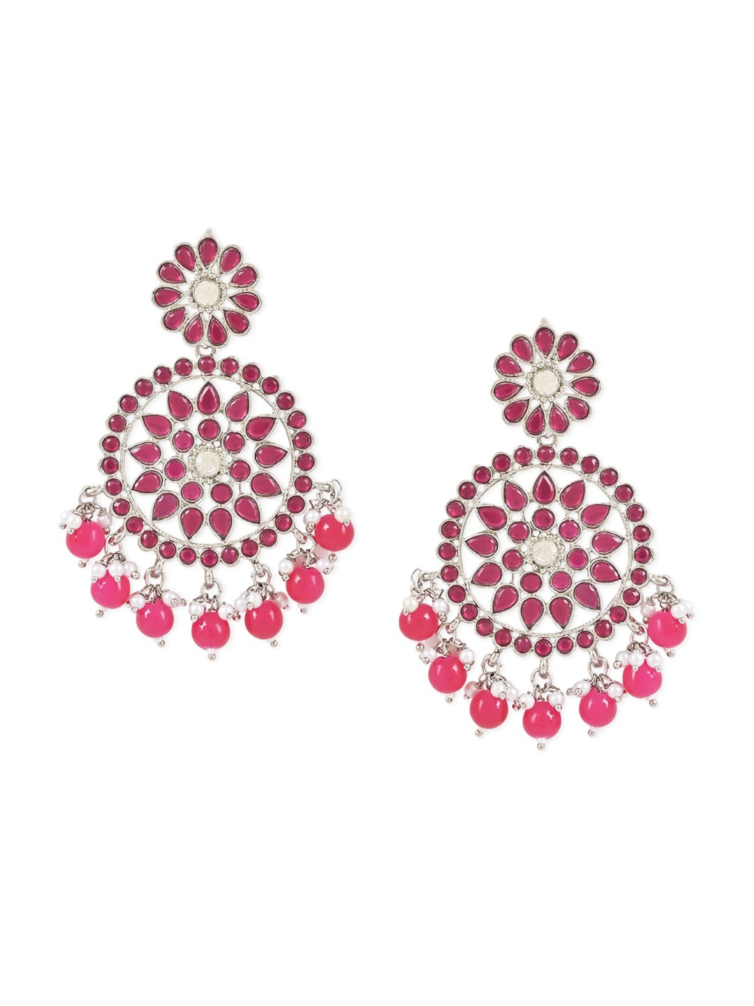 

I Jewels Gold-Plated Contemporary Chandbali Earrings