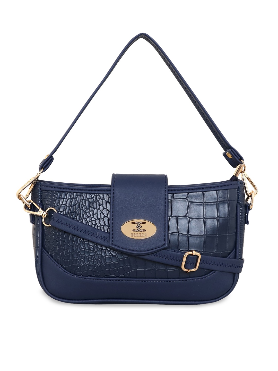 

ESBEDA Textured Structured Shoulder Bag, Navy blue