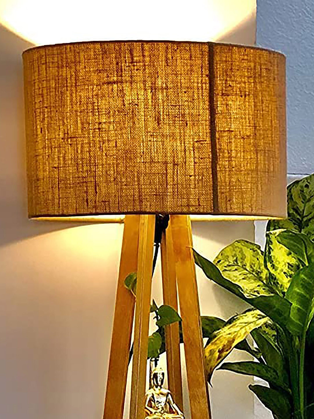 

Homesake Brown Textured Jute Lampshade Floor Lamp