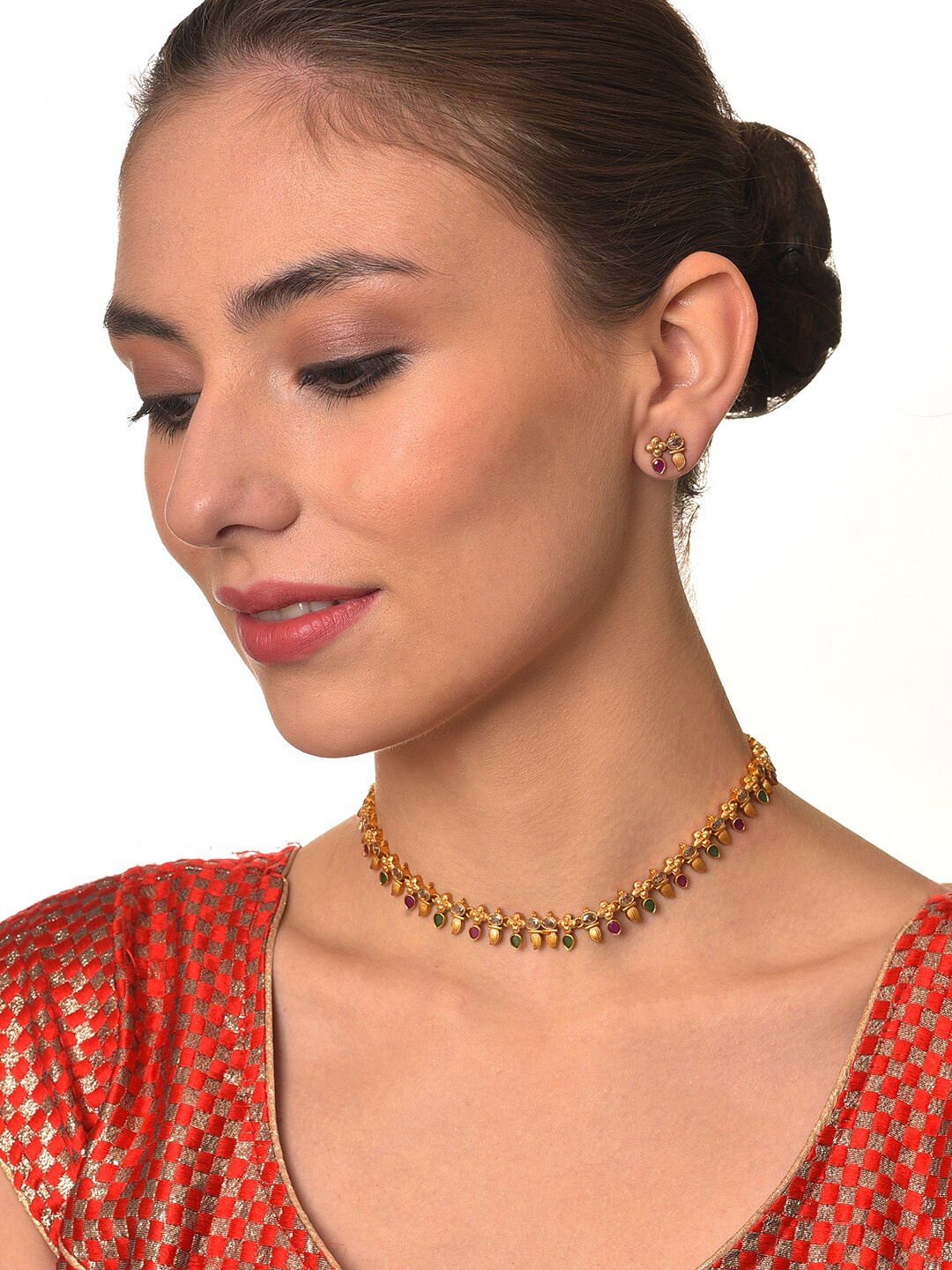 

Anouk Gold-Plated AD Studded Jewellery Set